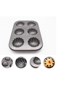  TEFLON 6LI İSTİRİDYE  MUFFIN TEPSİ