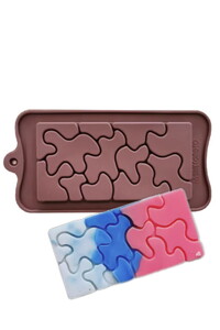 Silikon Çikolata Kalıbı Puzzle Tablet